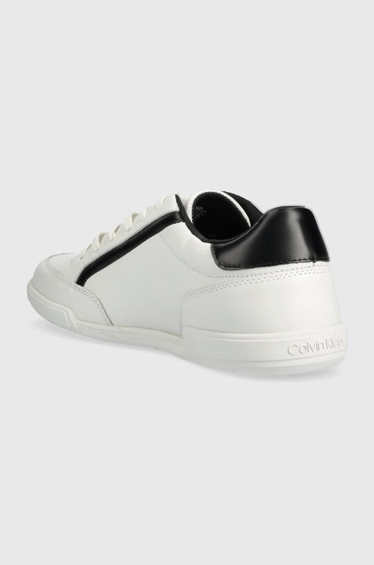 Obuwie Calvin Klein sneakersy skórzane Low Top Lace Up Lth HM0HM00821.0LA biały