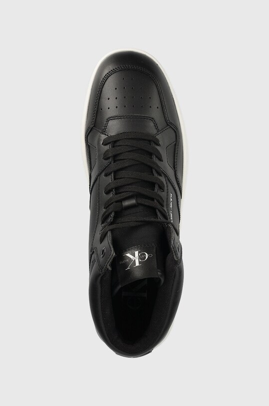 Шкіряні кросівки Calvin Klein Jeans Basket Cups Laceup High чорний YM0YM00498.BDS