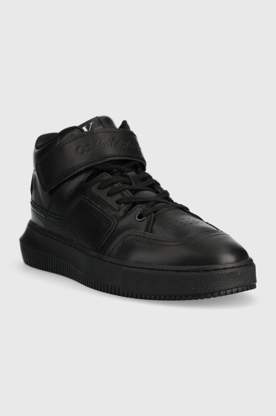 Кожаные кроссовки Calvin Klein Jeans Chunky Cupsole Laceup Mid YM0YM00426.0GT чёрный AW22