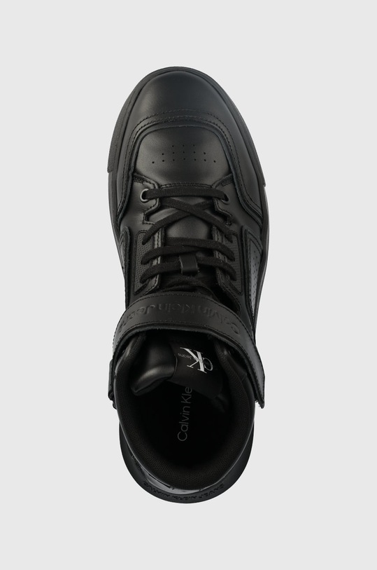 Кожаные кроссовки Calvin Klein Jeans Chunky Cupsole Laceup Mid чёрный YM0YM00426.0GT