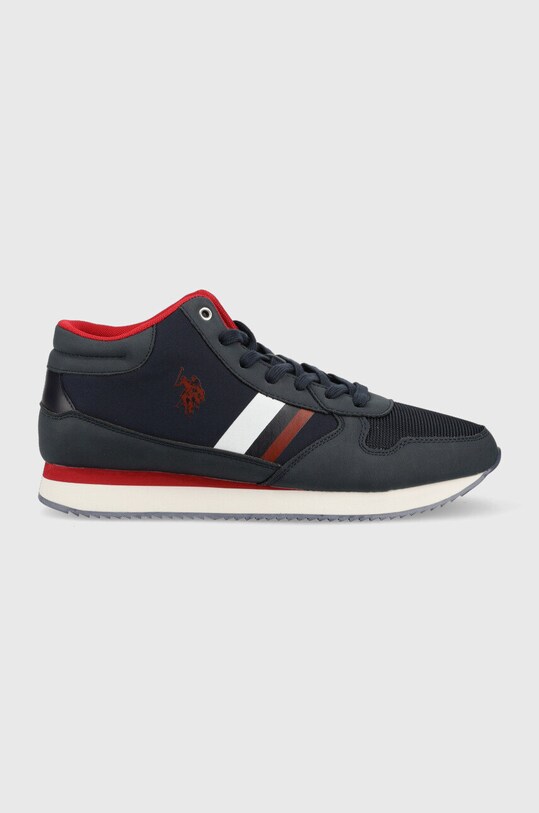 Αθλητικά U.S. Polo Assn. Nobil απομίμηση λείου δέρματος σκούρο μπλε NOBIL008M.BTY1.DBL007