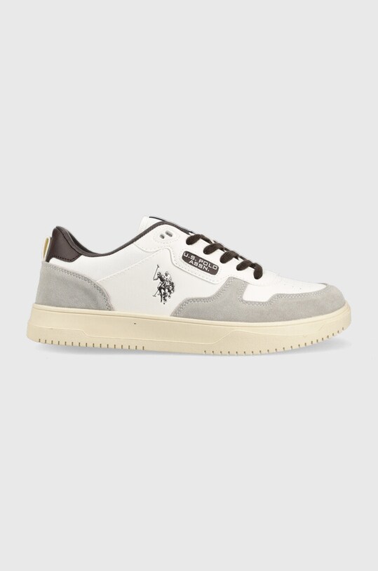 Αθλητικά U.S. Polo Assn. Rush απομίμηση λείου δέρματος γκρί RUSH001M.BYS2.WHI