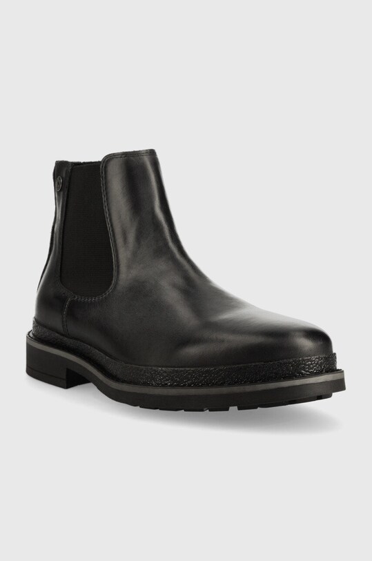 Kožené kotníkové boty U.S. Polo Assn. Yann001m/bl1 YANN001M.BL1.BLK černá AW22