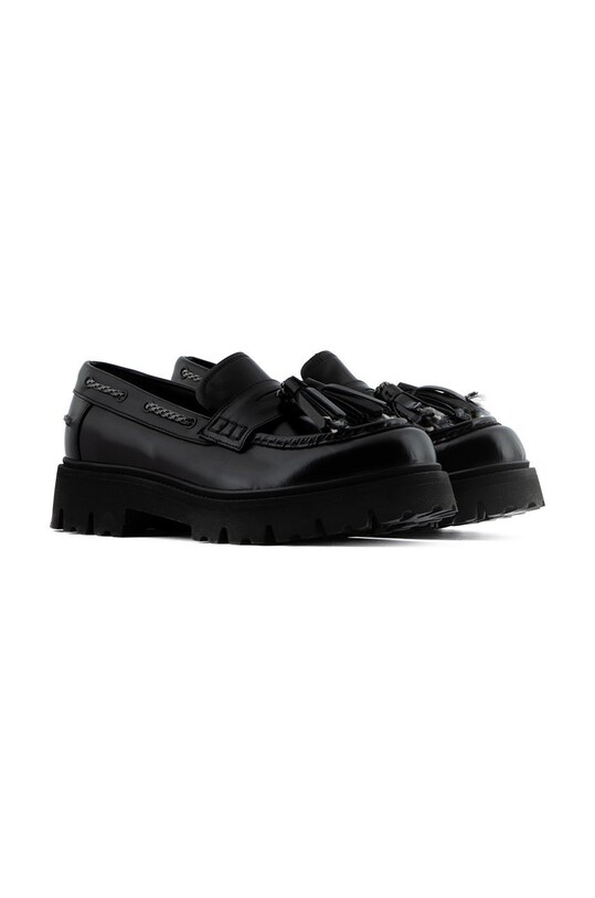 Кожени мокасини Emporio Armani X4A175.XF582.00553 черен AW22