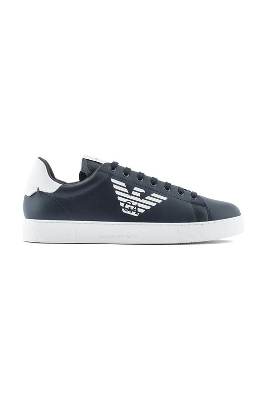 Emporio Armani sneakersy skórzane granatowy X4X554.XF663.00120