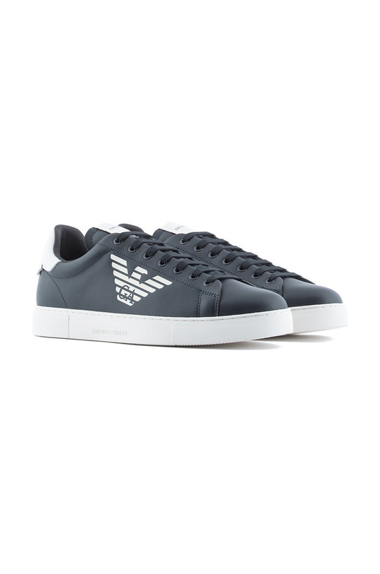 Emporio Armani sneakersy skórzane X4X554.XF663.00120 granatowy AW22