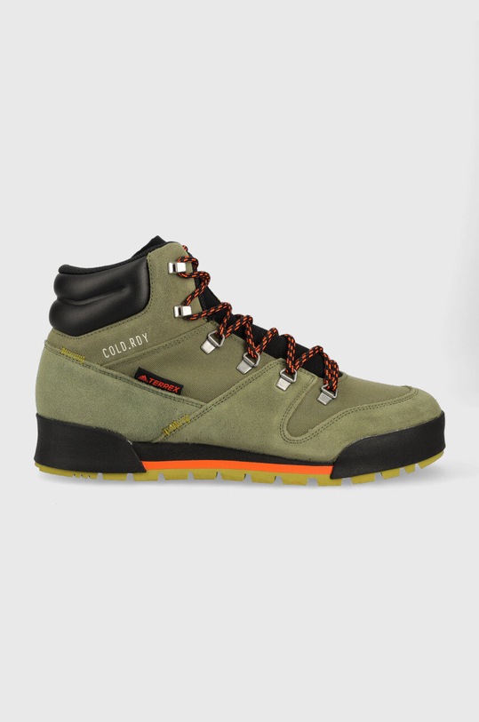 Adidas TERREX pantofi Snowpitch piele întoarsă verde GW4065
