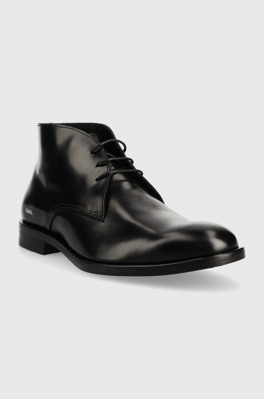 Karl Lagerfeld półbuty skórzane URANO KL12246.000 czarny AW22