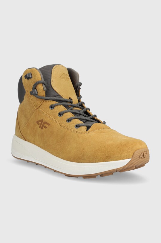 4F sneakersy zamszowe 4FAW22FWINM013 beżowy AW22