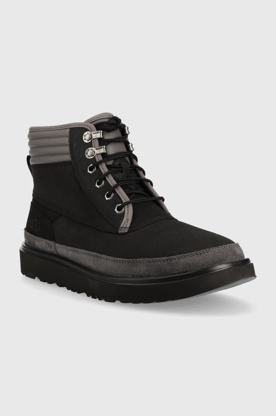 UGG bőr cipő Highland 1130729.BLK fekete AW22