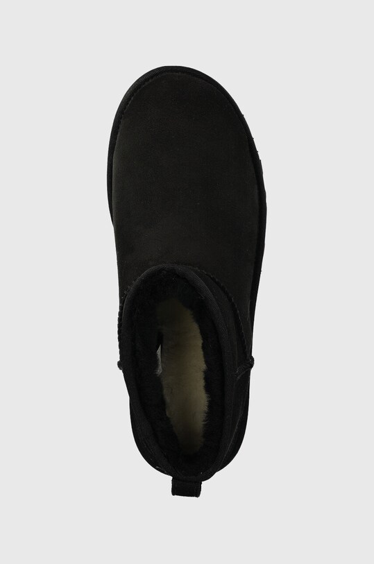 UGG śniegowce zamszowe Classic Ultra Mini czarny 1137391.BLK