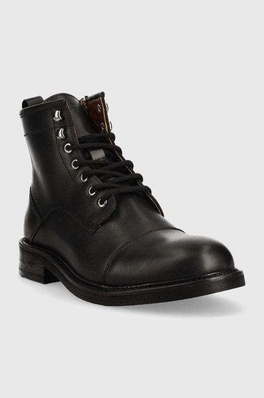 Guess buty skórzane Arco Lace Up FM8ALU.LEA10.BLACK czarny AW22