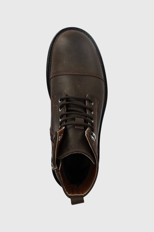 Guess trzewiki skórzane Arco Lace Up brązowy FM8ALU.LEA10.BROWN