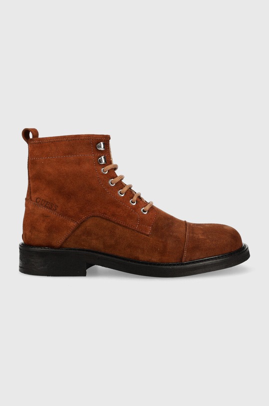 Guess buty zamszowe Arco Lace Up skóra zamszowa brązowy FM8ALU.SUE10.COFFE