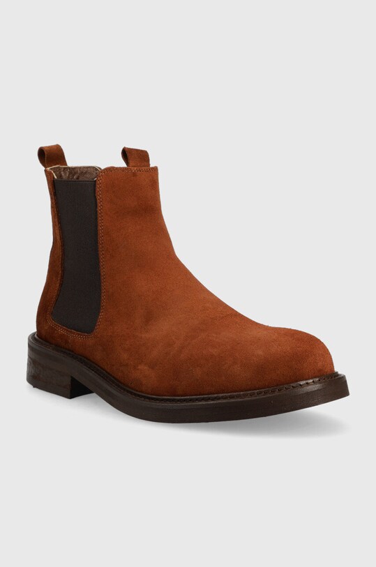 Σουέτ μπότες τσέλσι Guess arco chelsea FM8ARC.SUE10.COFFE καφέ AW22
