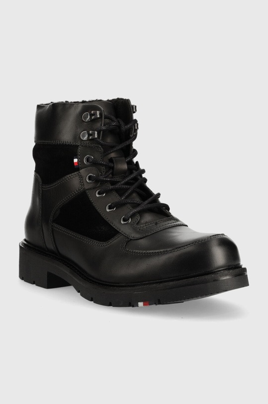 Tommy Hilfiger trapery skórzane FM0FM04203.BDS czarny AW22