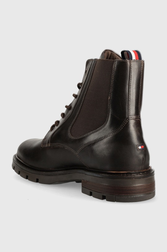 Obuwie Tommy Hilfiger trzewiki skórzane FM0FM04204.GT6 brązowy