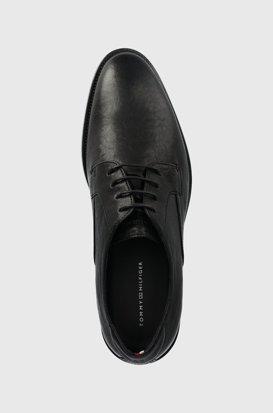 Kožené polobotky Tommy Hilfiger Signature Hilfiger Lth Shoe černá FM0FM04216.BDS