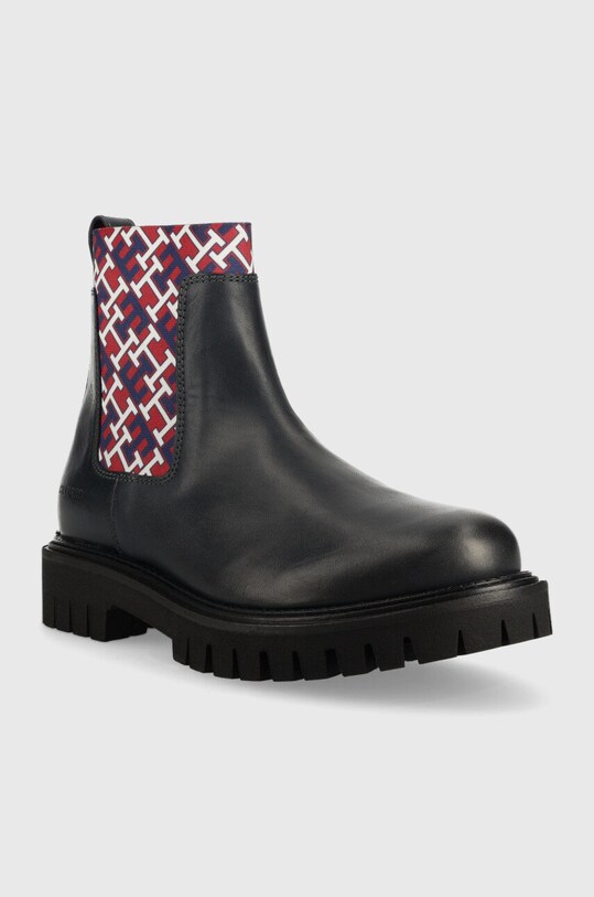 Kožené topánky chelsea Tommy Hilfiger FM0FM04369.DW5 tmavomodrá AW22
