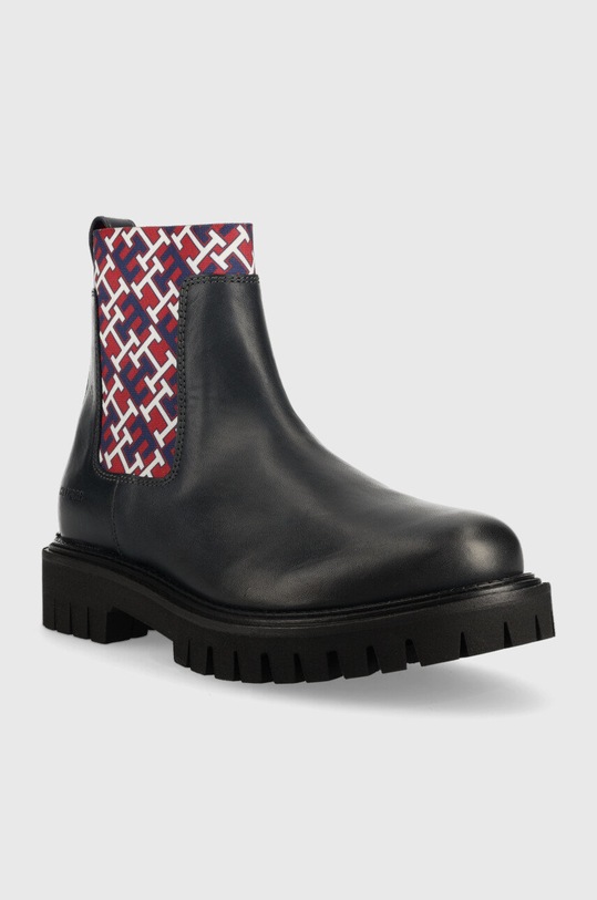 Tommy Hilfiger sztyblety skórzane FM0FM04369.DW5 granatowy AW22