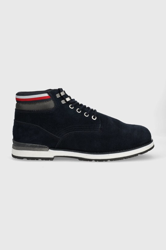 Δερμάτινα παπούτσια Tommy Hilfiger δέρμα σαμουά σκούρο μπλε FM0FM04200.DW5