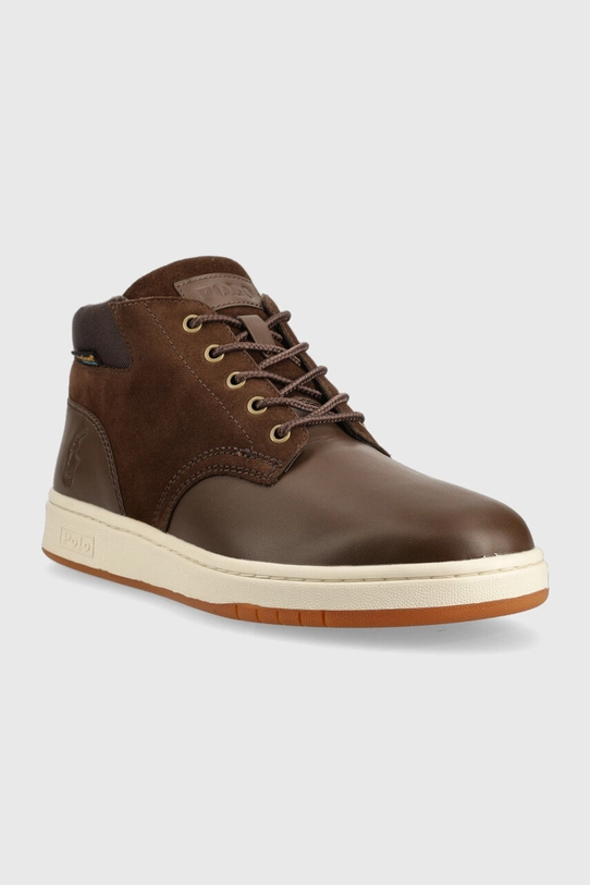 Topánky Polo Ralph Lauren Sneaker Boot 809855863003.200 hnedá AW22