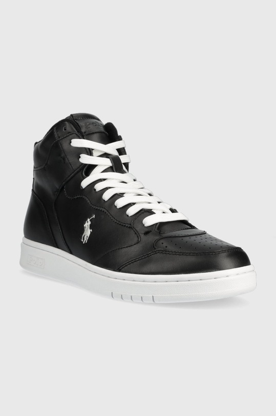 Polo Ralph Lauren sneakersy skórzane Polo Crt 809877680002.001 czarny AW22