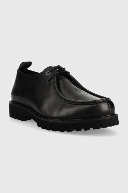 Pepe Jeans półbuty skórzane Trucker Wallaby M PMS10307.999 czarny AW22