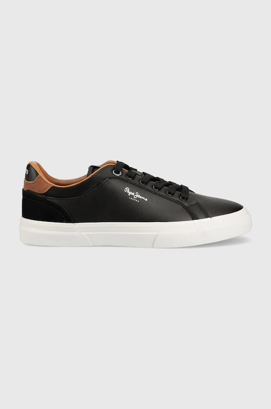 Sneakers boty Pepe Jeans KENTON COURT imitace kůže černá PMS30839.999