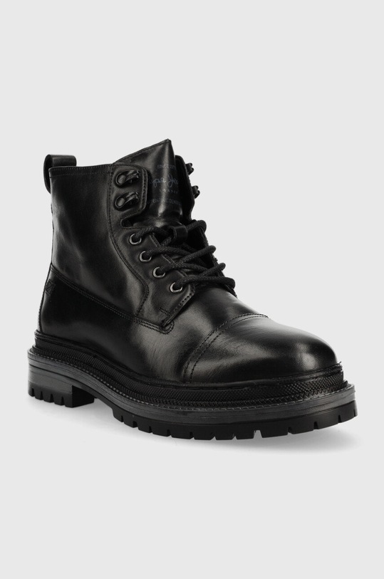 Pepe Jeans buty skórzane Martin Street PMS50216.999 czarny AW22
