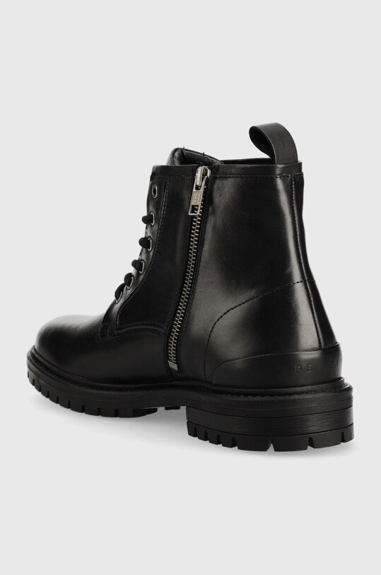 Boty Kožené boty Pepe Jeans Ned Boot Relief PMS50223.999 černá