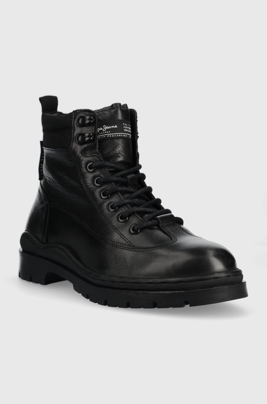 Pepe Jeans buty skórzane PMS50225.999 czarny AW22