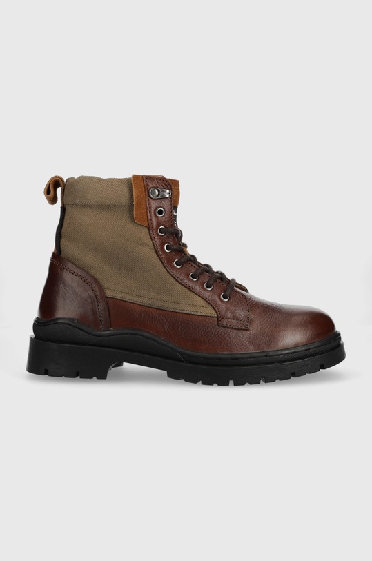 Pepe Jeans buty Brad Boot Combi skóra licowa brązowy PMS50226.879