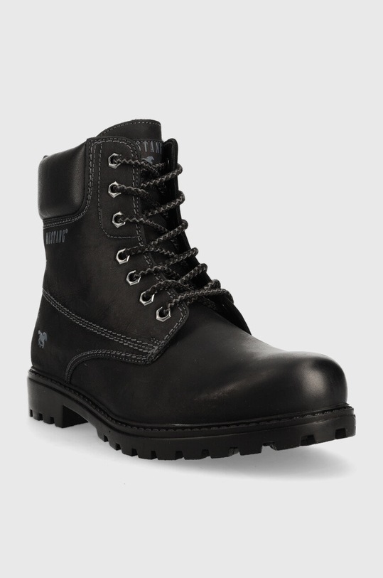 Kožené členkové topánky Mustang 4941602.9 čierna AW22