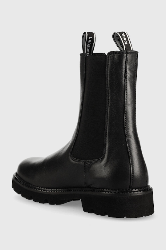 Încălțăminte Karl Lagerfeld ghete chelsea de piele Troupe Mens KL11880.000 negru