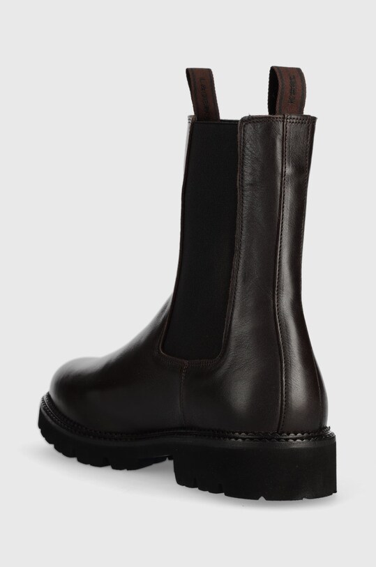 Încălțăminte Karl Lagerfeld ghete chelsea de piele Troupe Mens KL11880.044 maro