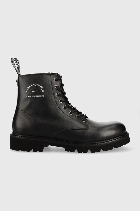 Karl Lagerfeld bocanci de piele elegant negru KL11850.000