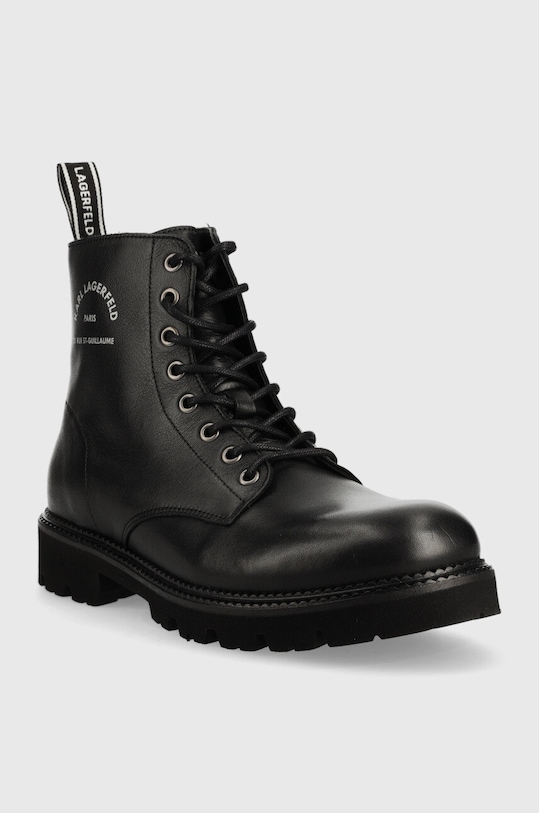 Karl Lagerfeld workery skórzane TROUPE MENS KL11850.000 czarny AW22