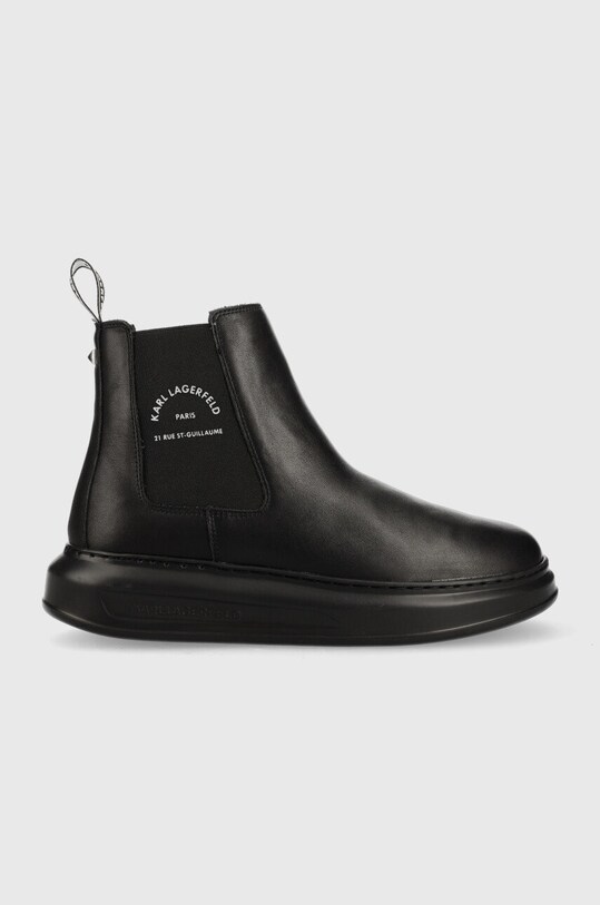 Karl Lagerfeld sztyblety skórzane KAPRI MENS skóra licowa czarny KL52541.00X