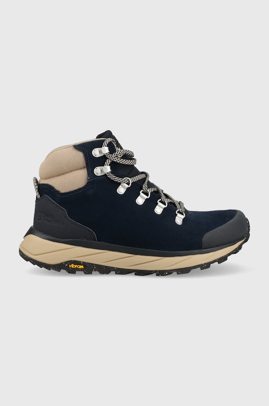 Jack Wolfskin pantofi Terraventure Urban Mid piele întoarsă bleumarin 4053561