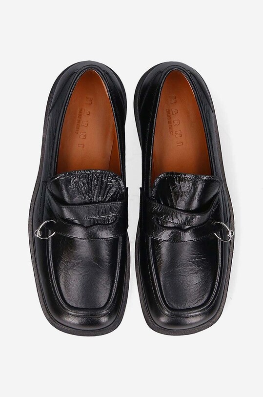 Marni mocasini de piele negru MOMR004303.P3731