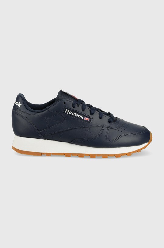 Kožne tenisice Reebok Classic ravni mornarsko plava GY3600