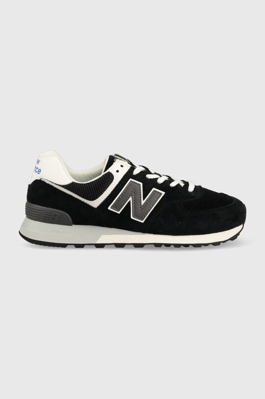 New Balance sneakersy skórzane U574BK2 płaska czarny U574BK2