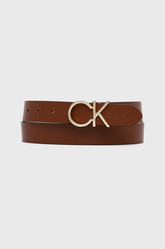 Calvin Klein pasek skórzany Planet friendly brązowy K60K609989.9BYY