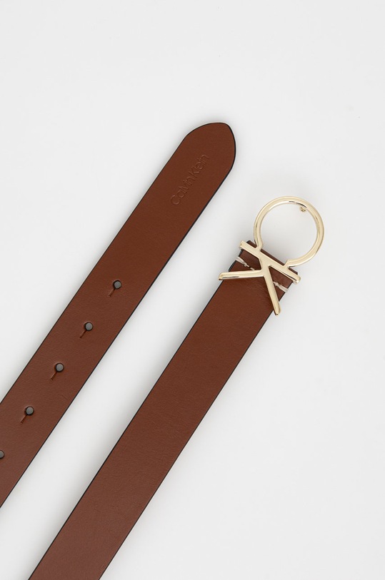 Calvin Klein pasek skórzany K60K609989.9BYY brązowy AW22