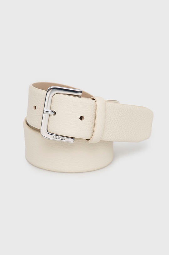 HUGO bőr öv bézs 50476097