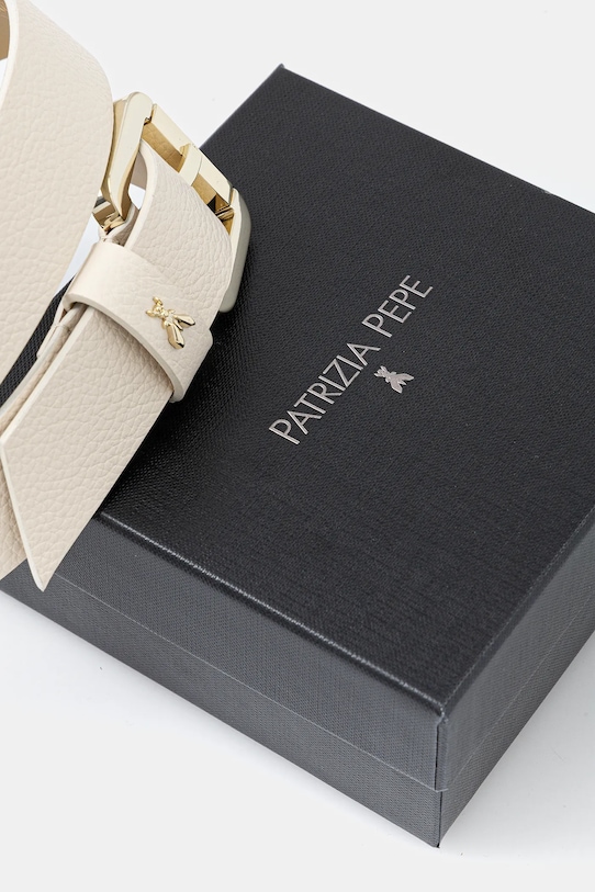 Akcesoria Patrizia Pepe pasek skórzany CW8684.L001 beżowy