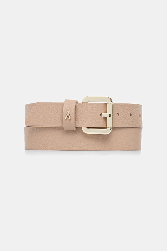 Patrizia Pepe pasek skórzany beżowy CW8684.L001