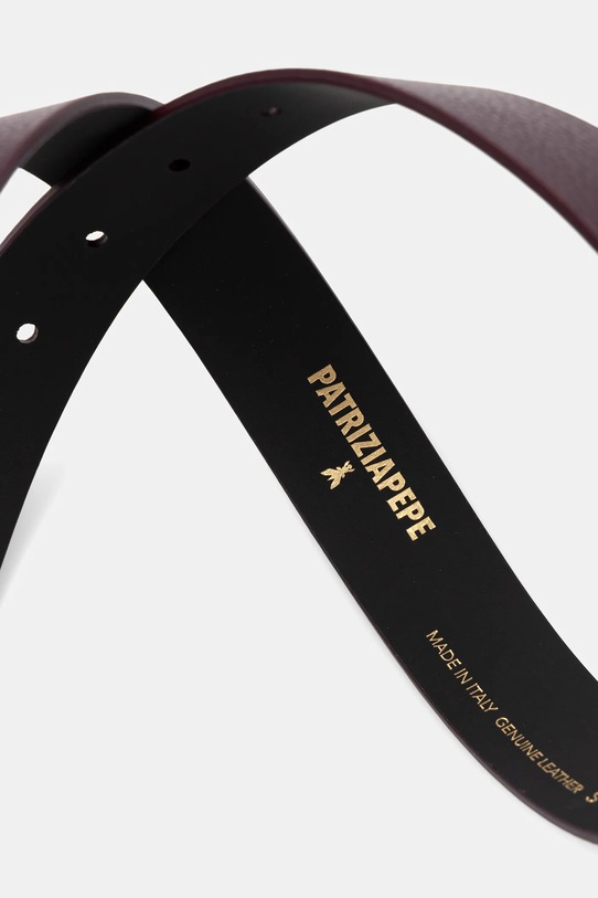 Kožený pásek Patrizia Pepe CW8684.L001 burgundské AA00