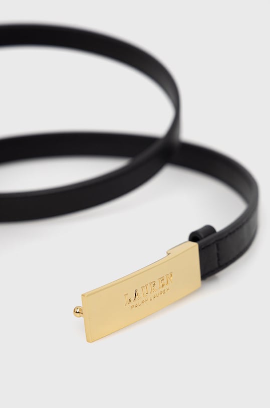 Lauren Ralph Lauren pasek skórzany 412873090001 412873090001 czarny AW22